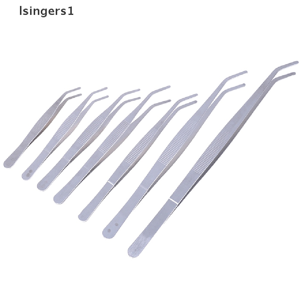 (lsingers1) Pinset Siku Bahan Stainless steel Untuk Memperbaiki Akuarium