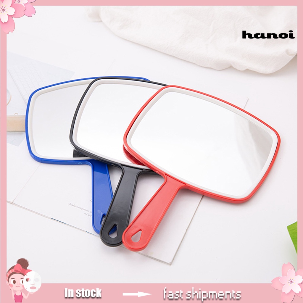 HQTM_Hand Mirror Anti-fog Portable Vibrant Color Home Salon Travel Cosmetic Mirror for Gift