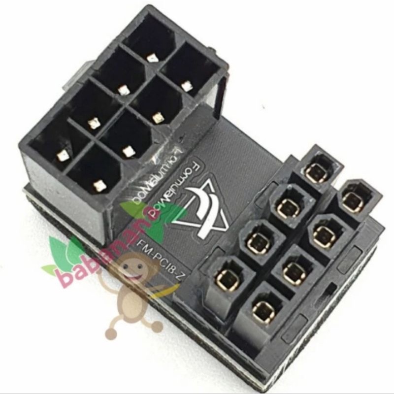 PCIE 8 pin vga 180 degree adapter elbow siku socket vga 8pin reverse