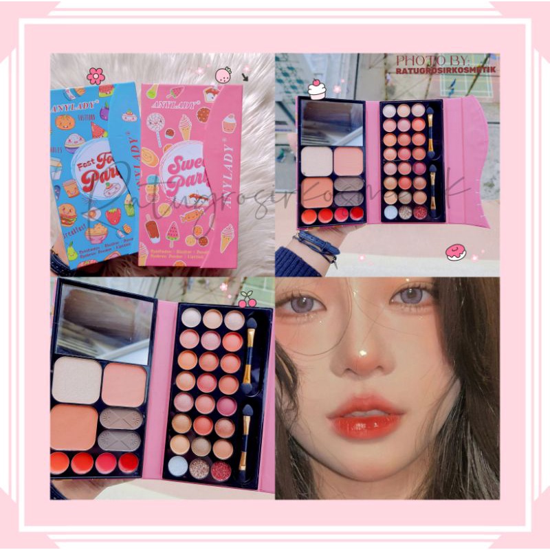 PROMO!!EYESHADOW PALETTE MAKE UP BUBBLE PEACH/STRAWBERRY MILK ANYLADY NO.8636N/HAPPT TIME NO.8614HD