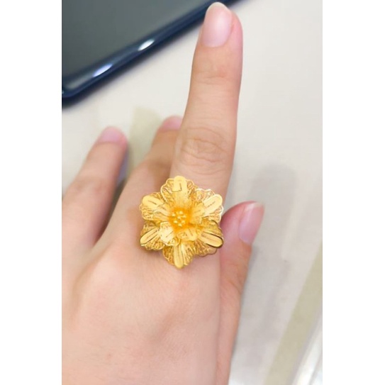 Grosir Cincin wanita model Kendari Bunga Variasi emas asli Keren
