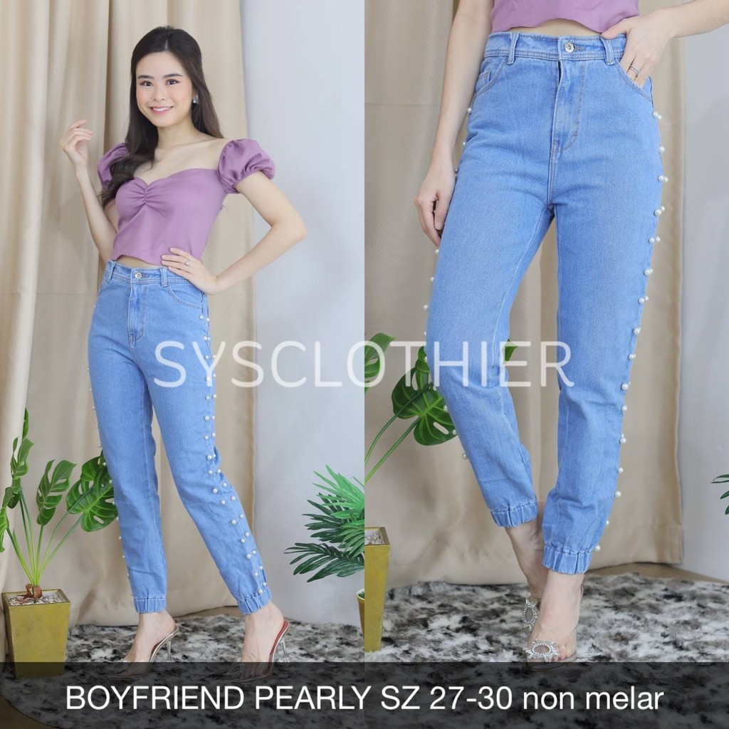 CELANA JEANS WANITA BF PEARLY - SYS CLOTHIER