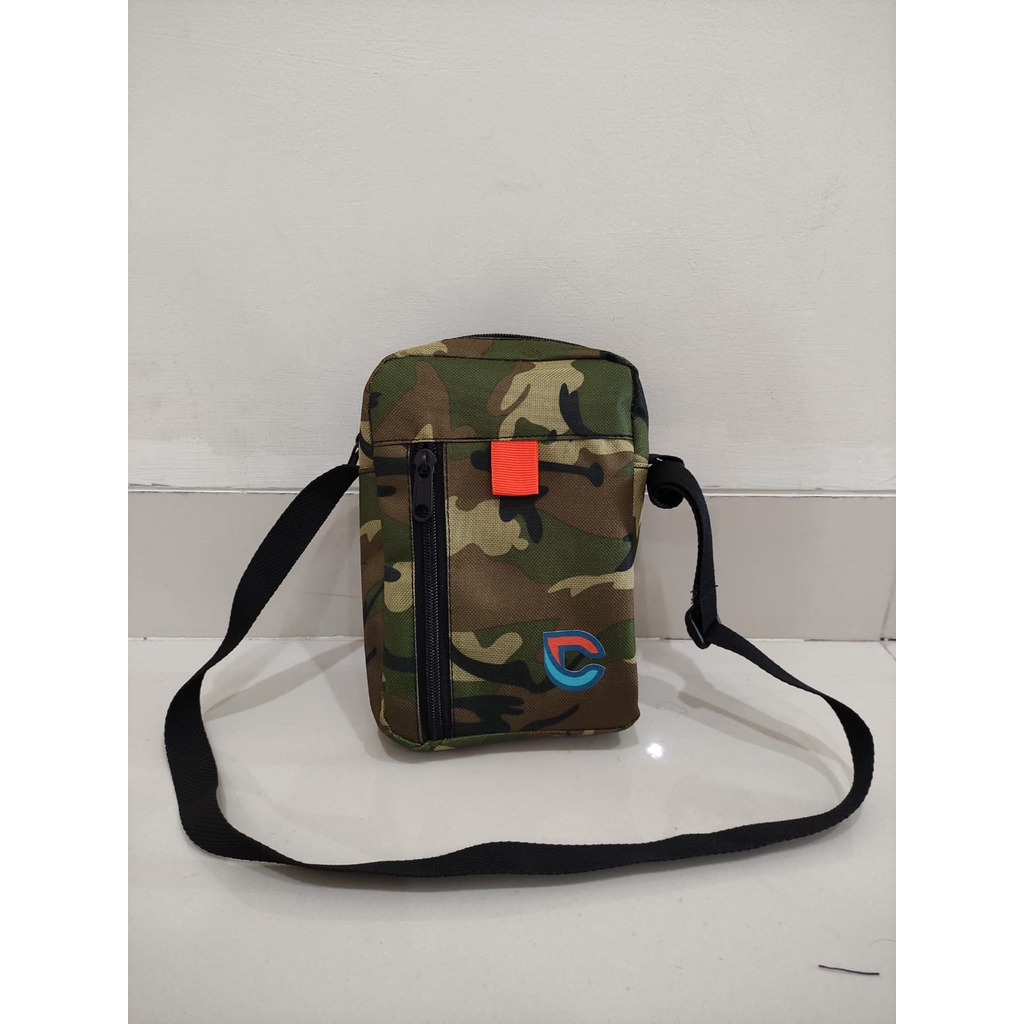 Toko Thabita Tas Selempang Pria Mini Sling Bag Loreng Army Sako Wallet