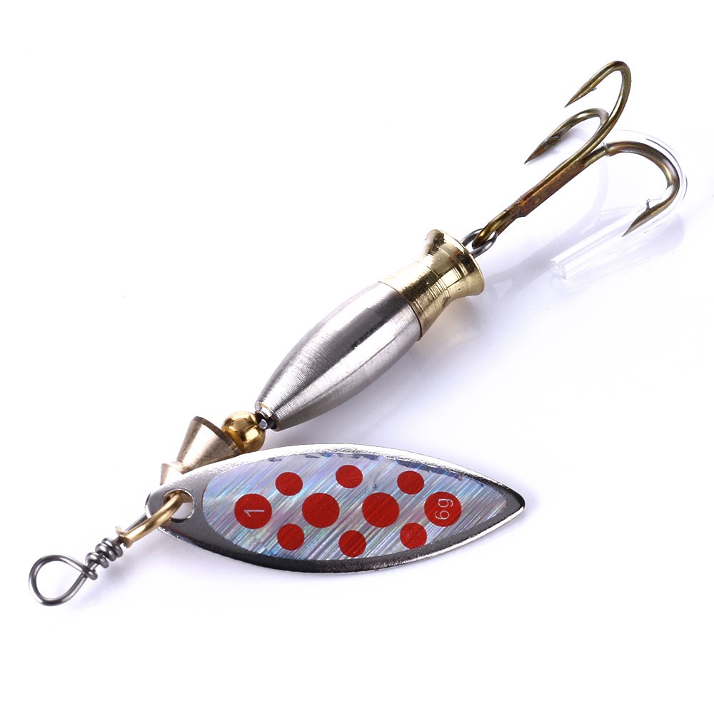 HENGJIA 1pcs 7.8cm/8.1g umpan sequin payet pancing swimbait metal spoon fishing lure ikan bait bass