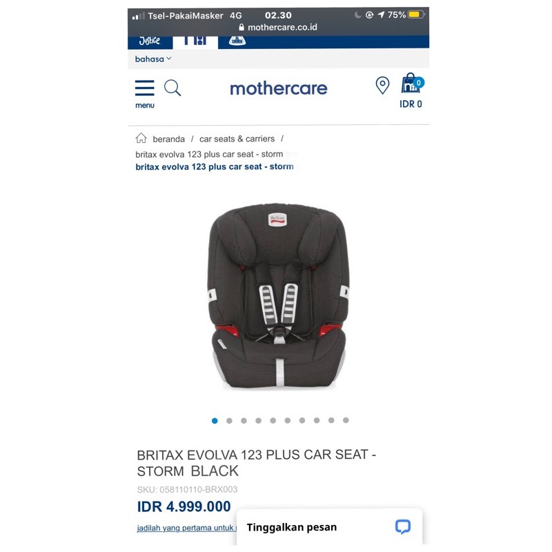 Carseat Britax Mothercare / Car seat britax bukan joie / Nuna