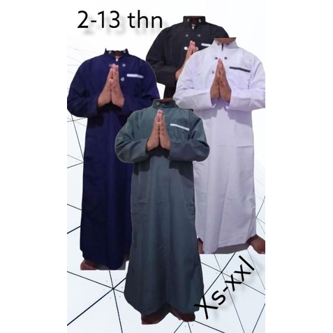 jubah anak polos|gamis muslim anak 2-13 thn|gamis pakistan anak