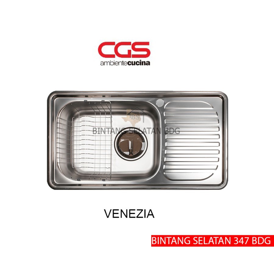 CGS KITCHEN SINK/ BAK CUCI PIRING CGS VENEZIA STAINLESS STEEL FULLSET