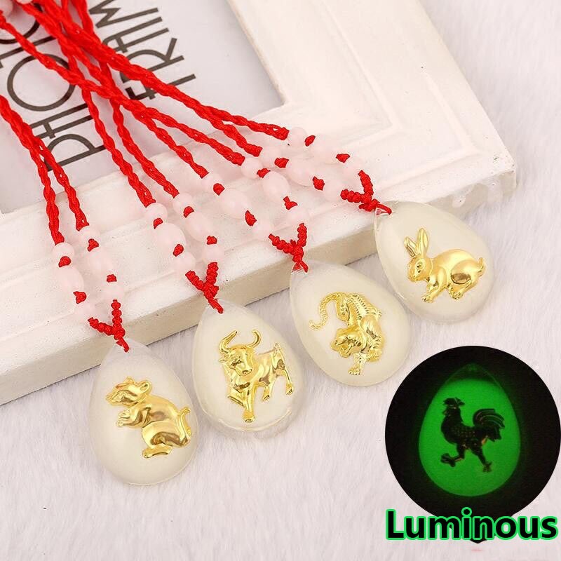 [Bayar di Tempat] Kalung Pria Wanita Shio Glow in Dark