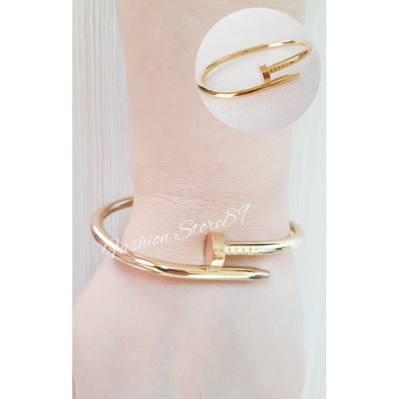 Gelang Paku Fashion Titanium gold white impor Antikarat impor bangle paku Titanium bestseller