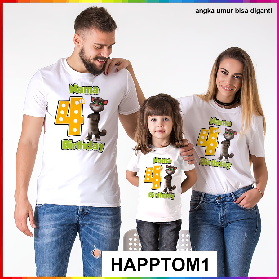[FREE NAMA!!] Baju Kaos ANAK DAN DEWASA TALKING TOM BANYAK MOTIF