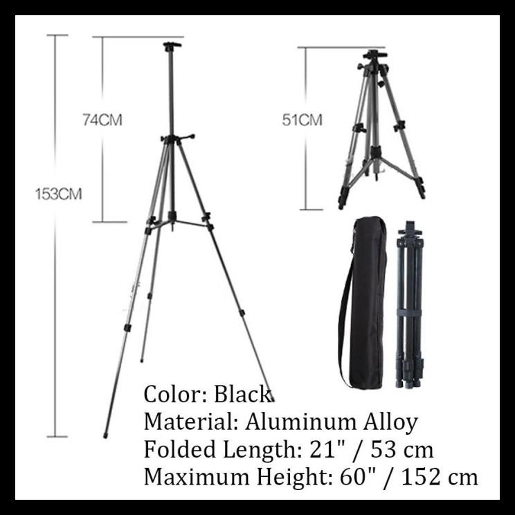 

Termurah Adjustable Holder Easel Stand Holder Melukis Standing Easel Besi