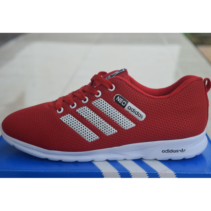 Sepatu Adidas Neo Running Pria Merah Olahraga