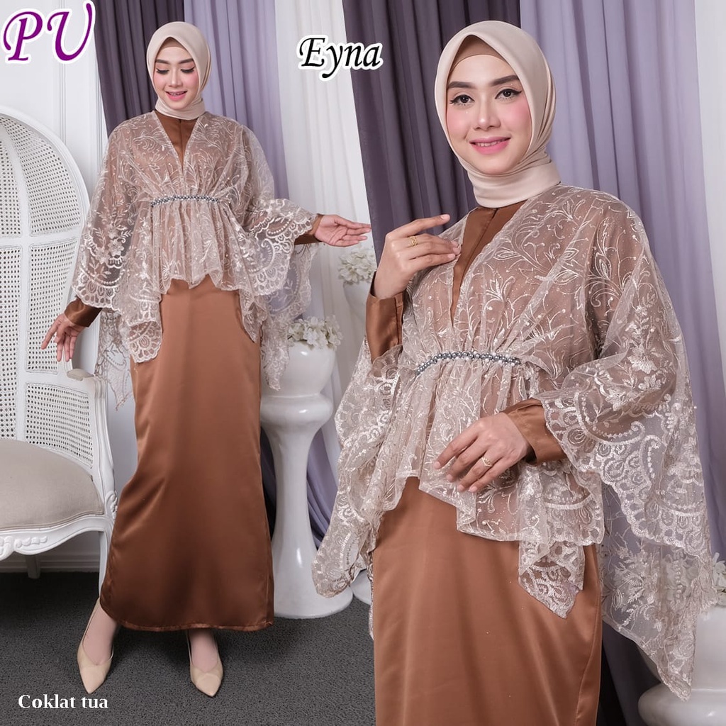 DRESS MUSLIM EYNA GAMIS JUMBO TILE MURAH GAMIS SYARI BUSUI BRIDESMAID DRESS PESTA LAMARAN LEBARAN