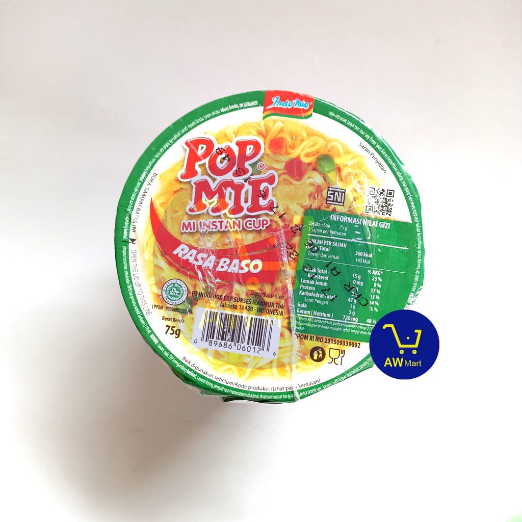 POP MIE CUP BESAR 75GR X ALL VARIAN - POPMIE CUP ALL VARIAN