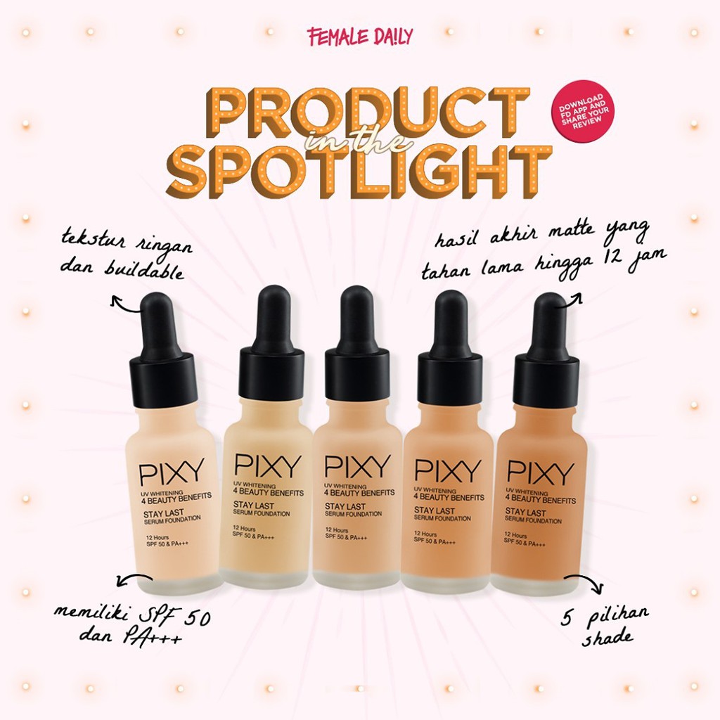 Pixy Stay Last Serum Foundation SPF 50 &amp; PA+++