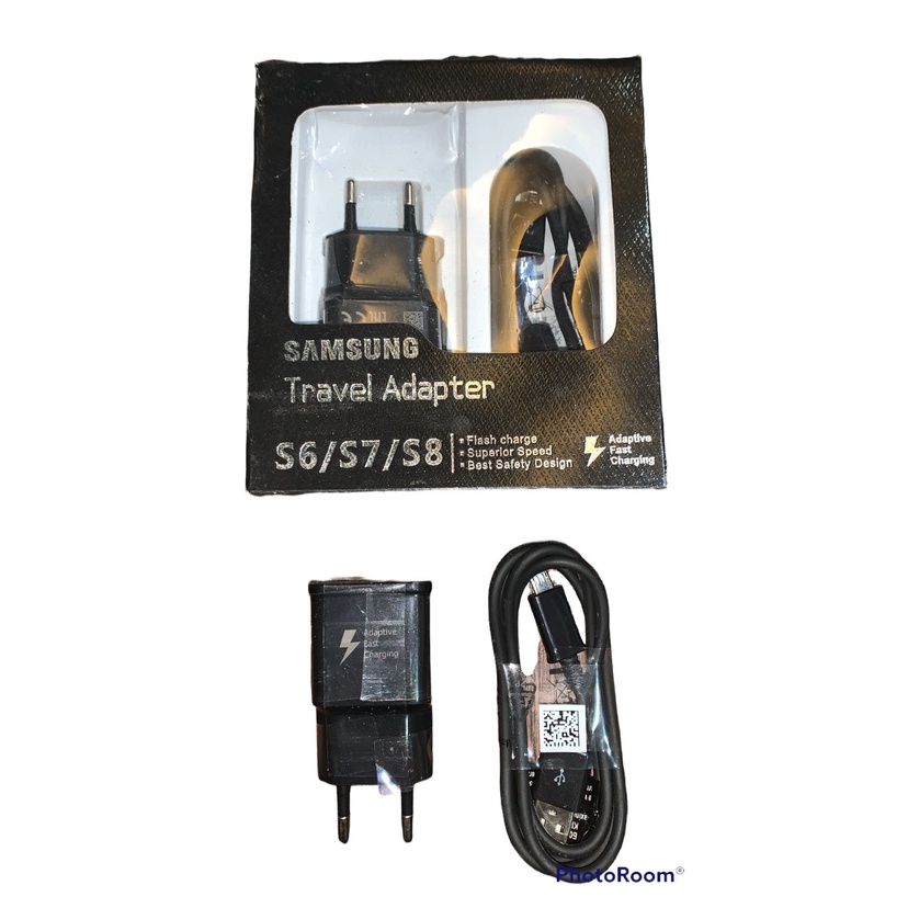 [HITAM] SAMSUNG TRAVEL ADAPTER S6/S7/S8 ADAPTIVE FAST CHARGING