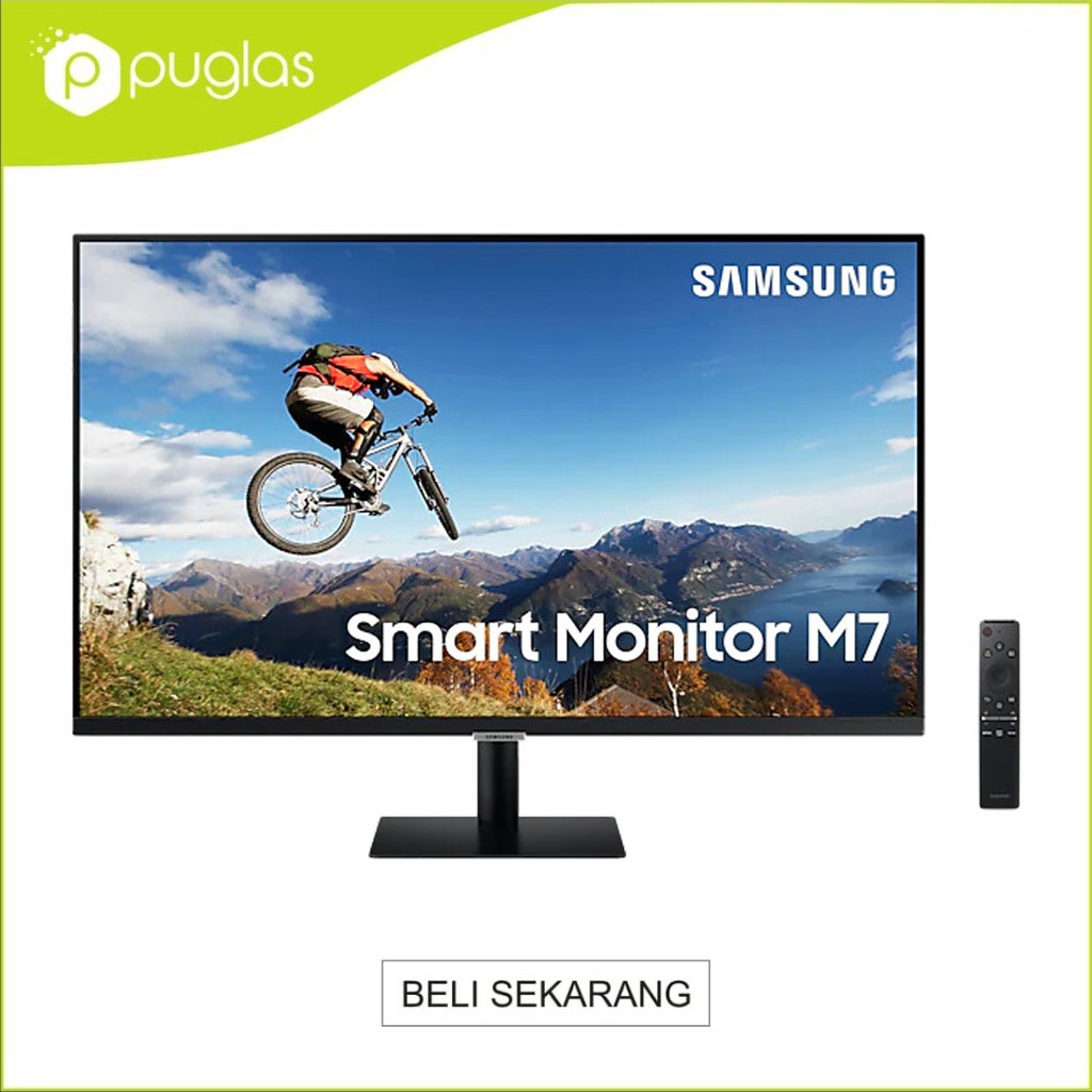 Smart Monitor Samsung 32AM700 Flat 32" Inch UHD USB-C For Komputer PC Computer