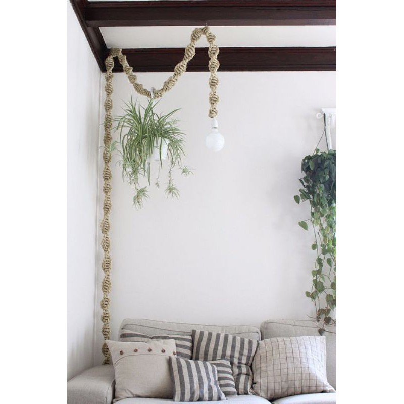 READY STOK) macrame gantungan lampu / macrame wall hanging (HD 130)