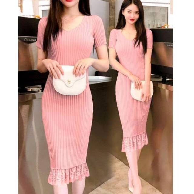 Dress Duyung Rajut BG9 / DRESS / TERUSAN / DRESS RAJUT WANITA KOREA / BODYCON / MURAH / BEST SELLER9