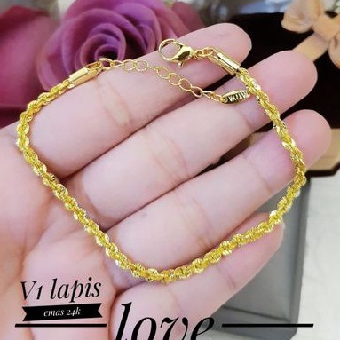 Gelang Tangan Wanita Lapis Emas Xuping 923