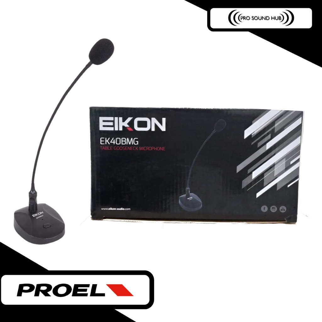 Proel Eikon EK40BMG EK 40 BMG Mic Gooseneck Podium Mimbar Paging Rapat Meja Conference Microphone
