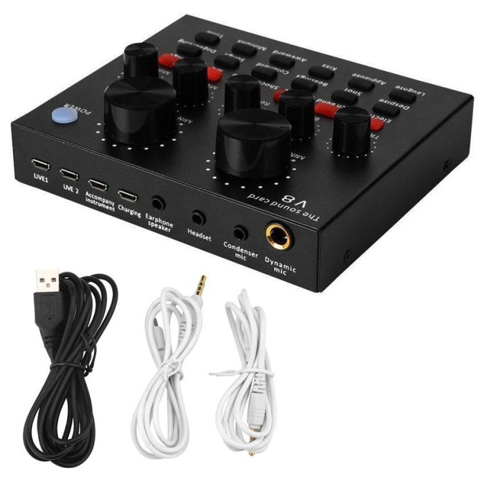 Ramadhan Sale-Sound Card Mixer Mini Karaoke Bluetooth