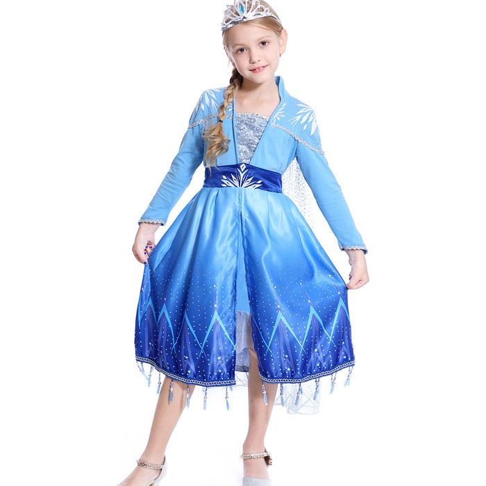 ELSA DRESS FR0ZEN 2 COSTUME kostum princess elsa frozen2