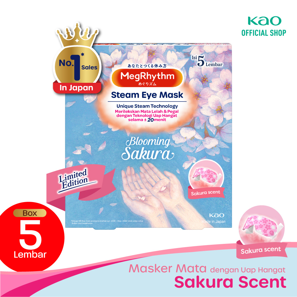 MegRhythm Steam Eye Mask Sakura 5pcs