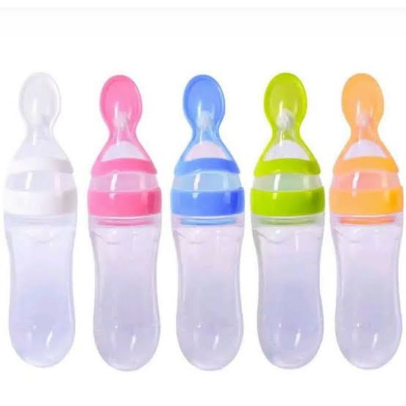 READY STOCK] Botol Sendok Makan Bayi Botol Susu Dot Sendok Bubur MPASI Baby Spoon Feeder Food Grade