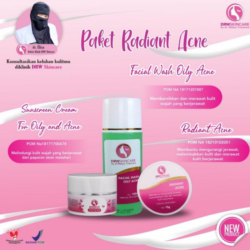 Paket Radiant Drw Skincare  / flek / glow / acne / brightening acne-3