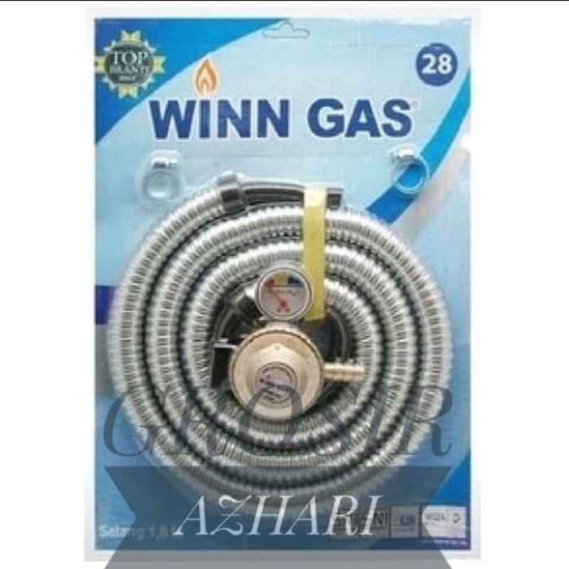 Paket regulator dan selang kompor gas LPG komplit 1,8 M WINN GAS