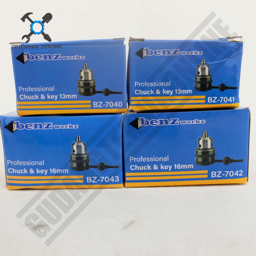 Kepala Mesin Bor 13mm 16mm BENZ / Screw Drill Chuck 13mm 16mm BENZ