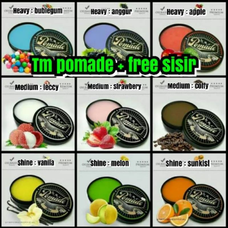 100% TM POMADE MURAH 60GR OIL BASED KUALITAS BAGUS