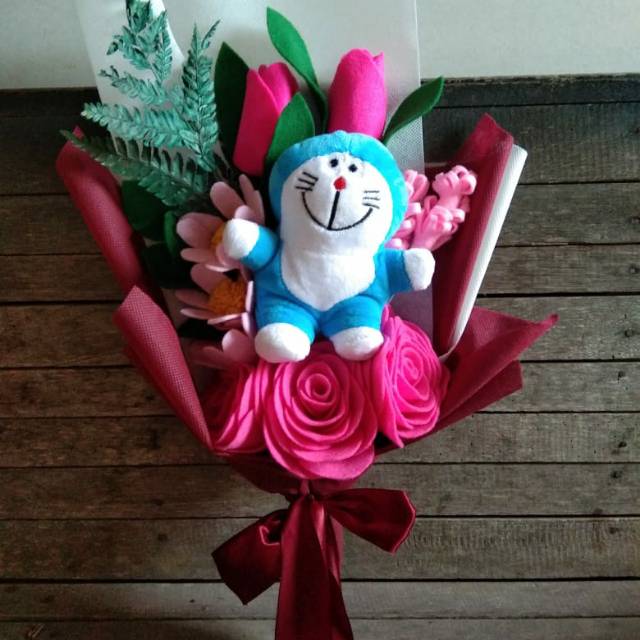 Buket Bunga Boneka Doraemon Shopee Indonesia