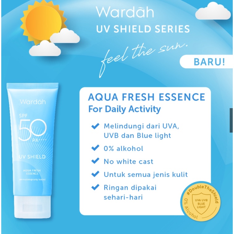 Wardah UV Shield Aqua Fresh Essence SPF 50, 30ml