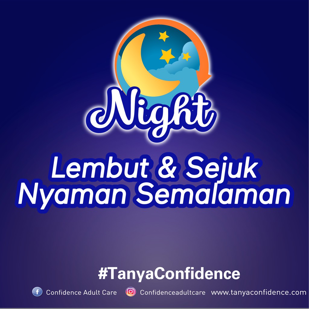 Confidence Premium Night M15 - Confidence Popok Perekat Premium M 15