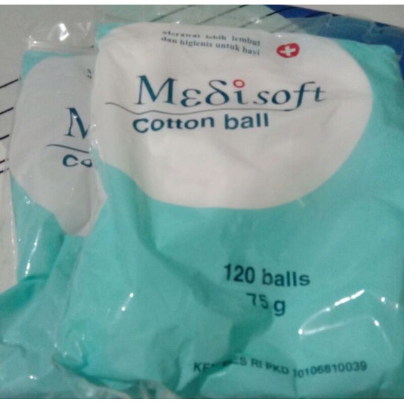 Kapas Bulat Bayi Medisoft Cotton Ball 120 balls kapas cebok bayi