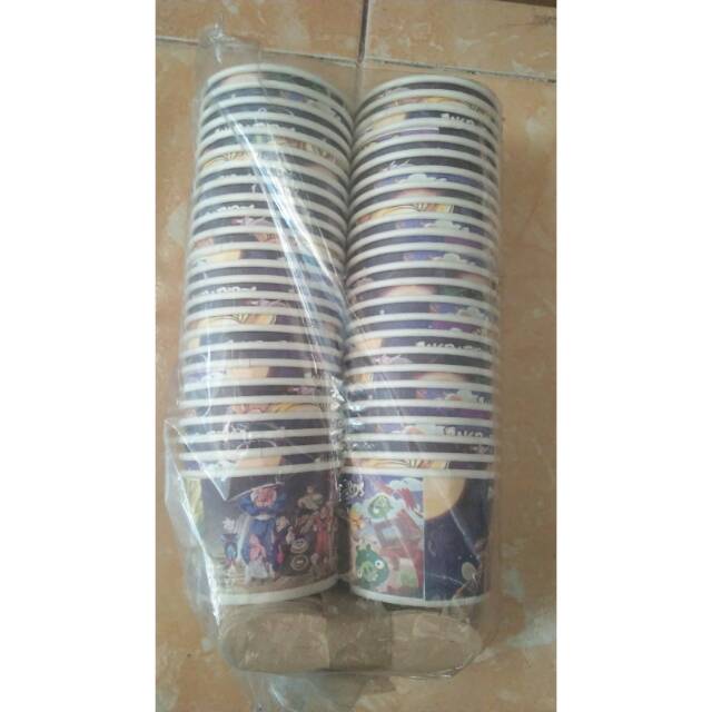 Cup es krim 50 ml / paper cup es krim 50 ml tanpa tutup