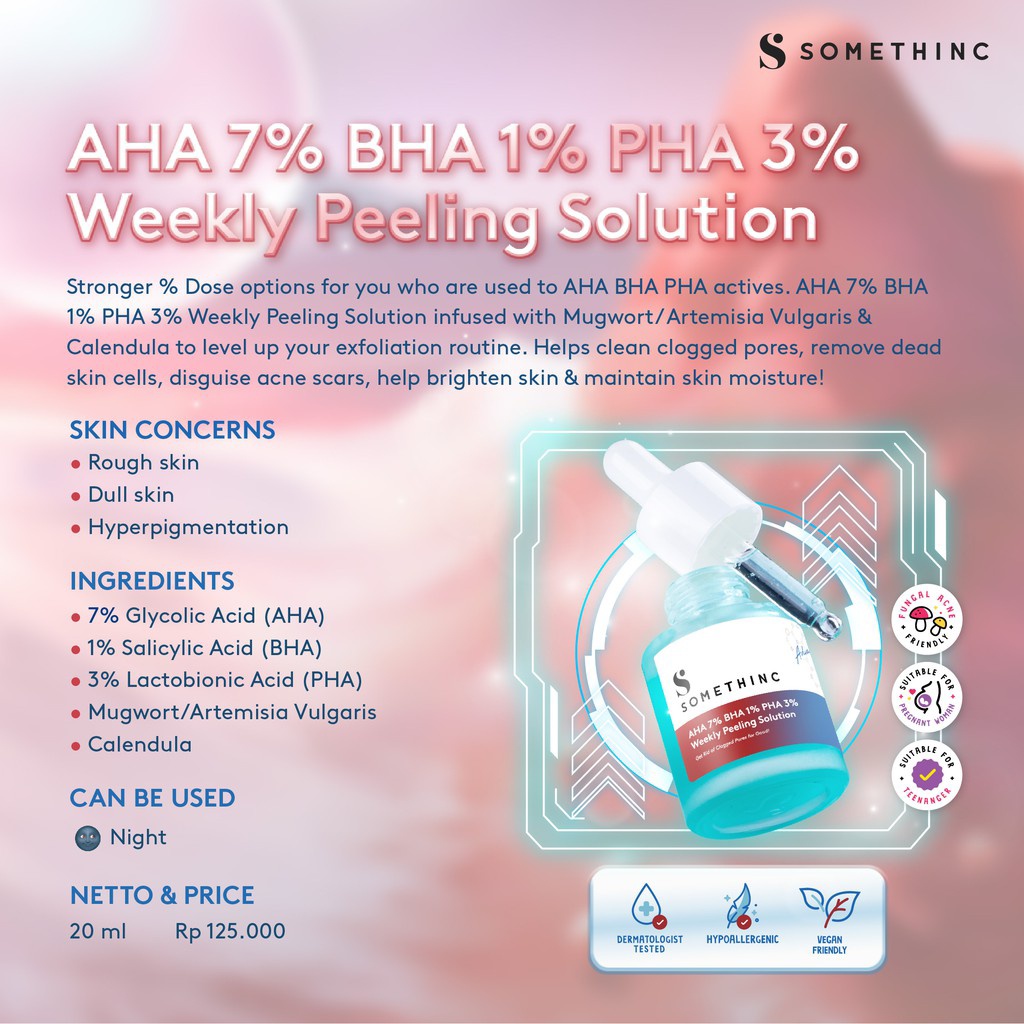 Somethinc - AHA 7%, BHA 1%, PHA 3% Weekly Peeling Solution 20ml