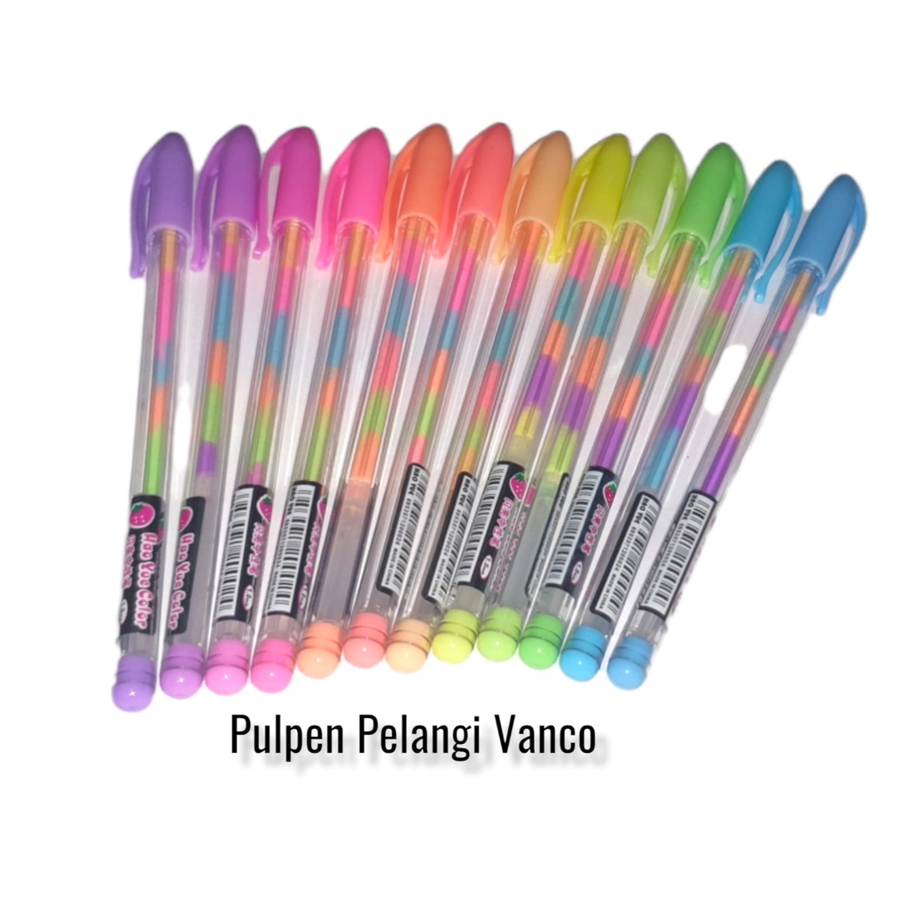 

Pulpen Pelangi Vanco Rainbow Pen Warna Warni