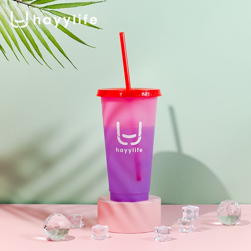 Ready Tumbler Starbucks Transparent Cold Water Cup Tumbler Color Changing Cups Berubah Warna Reusabl