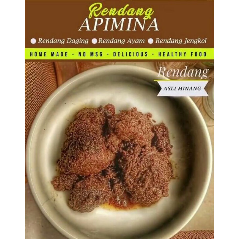

Rendang Daging Asli Minang "APIMINA" 1000gr