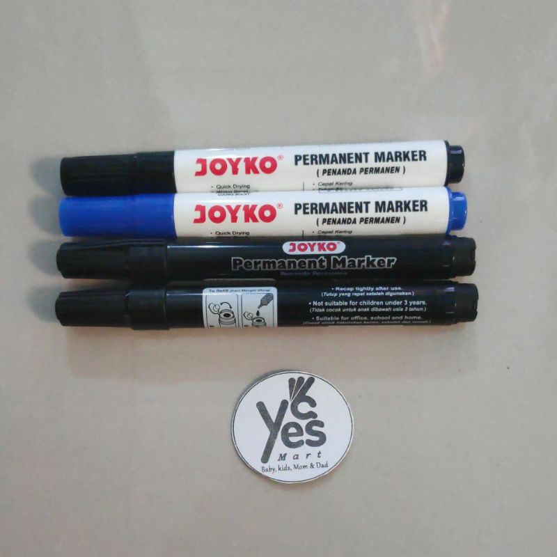 Joyko Spidol Whiteboard Papan Tulis &amp; Permanen Marker 1 PCS Bisa Isi Ulang Hitam Merah Biru White Boad ATK Alat Tulis Kantor Sekolah anak