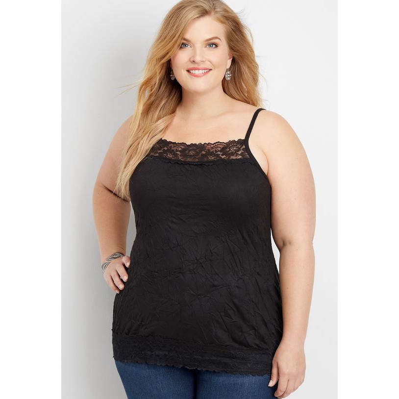 Tanktop Cami Camisole Polos Trim Lace Branded MC Khusus bigsize jumbo L XL XXL 2L 3L