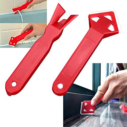 Balight 2 in 1 Sealant Tool Scraper Alat Pembersih Perapi Lem Silikon - Red