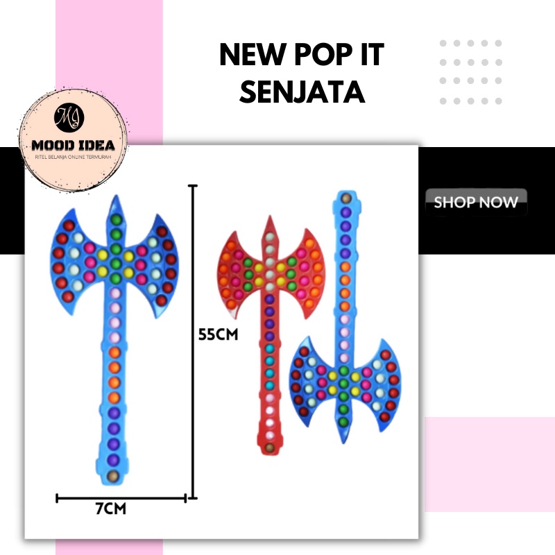(MI) Mainan Pop It Simple Dimple Pedang Kapak Mainan Anak Senjata Terbaru-8