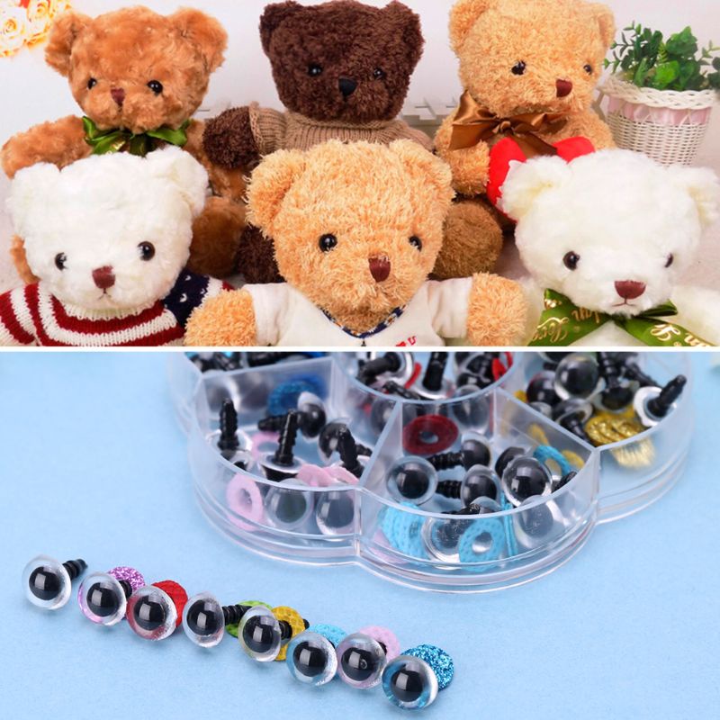 Mary 70Pcs 10mm/0.39in DIY Untuk Boneka Wayang Mata Plastik Safety Washers Pads Untuk Handm