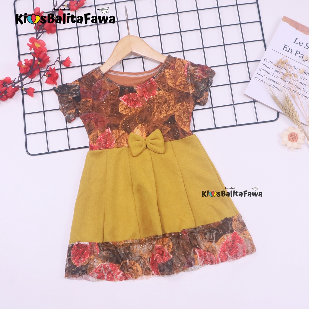 Dress Brukat Davina uk Bayi 3-12 Bulan / Dres Brokat Anak Perempuan Gaun Pesta Baju Import Baby CEWE-4