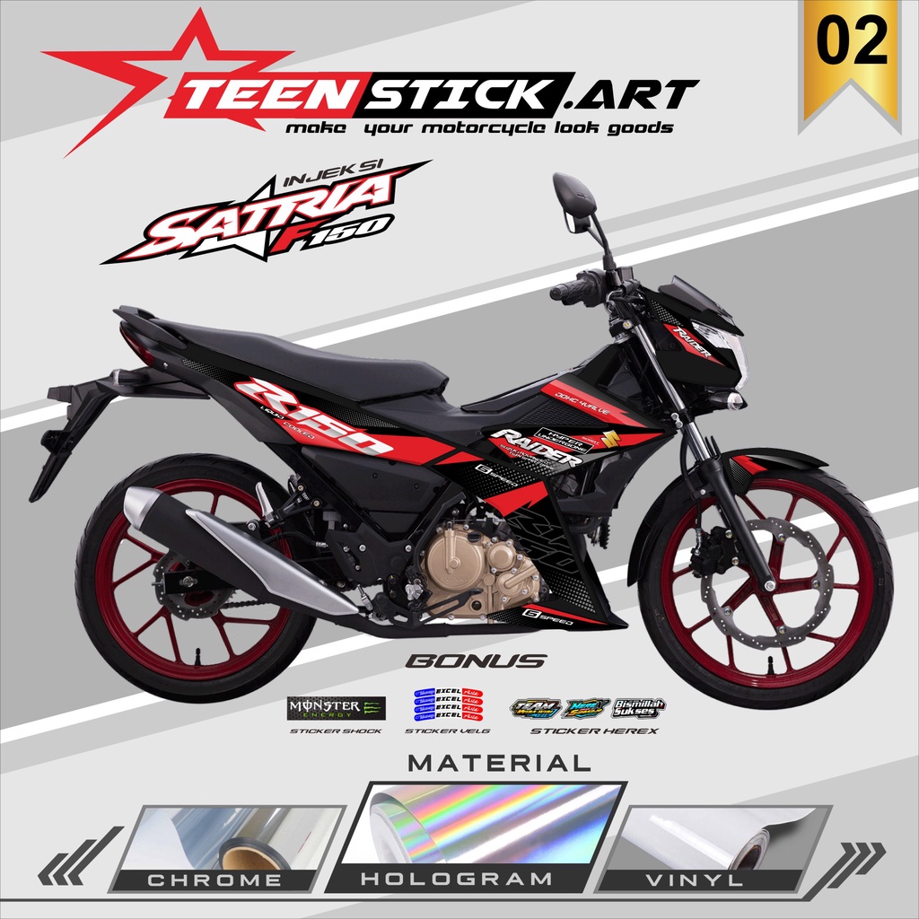STRIPING SATRIA- STRIPING HOLOGRAN SUZUKI SATRIA FU INJEKSI 2016 RAIDER