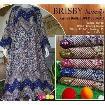 DASTER PANJANG JUMBO BUSUI DADA KANCING BATIK ADEM MURAH LENGAN PANJANG-1